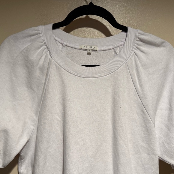 Z SUPPLY GIANNA TERRY TEE - WHITE size x-Small XS - Picture 6 of 12